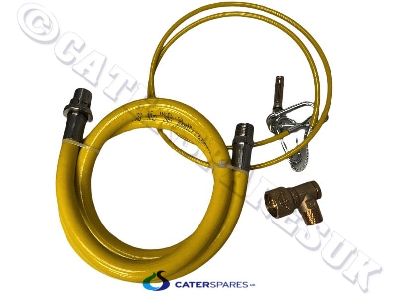 CATERHOSE 1/2" 1.5M TURN AND PULL BAYONETT COMMERCIAL YELLOW HOSE PIPE 1500MM 